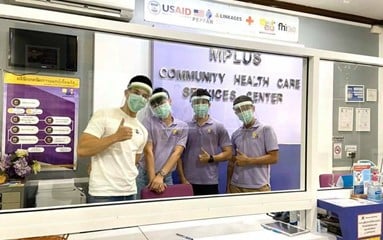 Improvised PPE to protect clients and their providers at the MPLUS clinic 